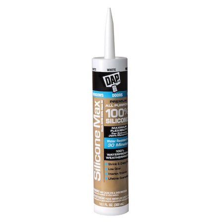 DAP Silicone Max White Silicone All Purpose Sealant 10.1 oz 7079808790